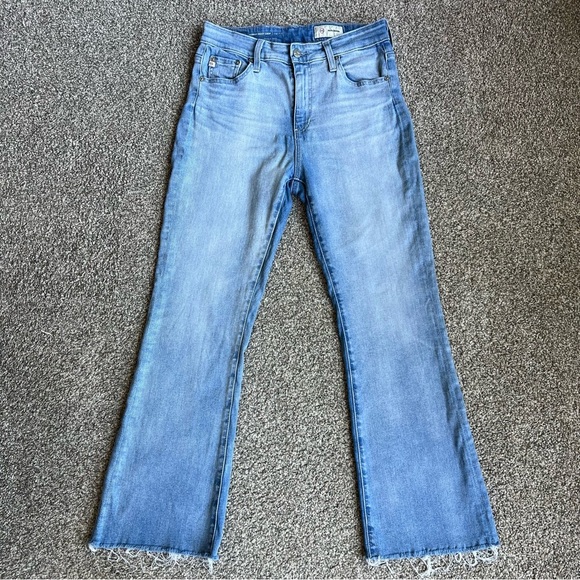 AG Adriano Goldschmied High Rise Farrah Boot Crop Light Wash Jeans, size 28 - Picture 2 of 10